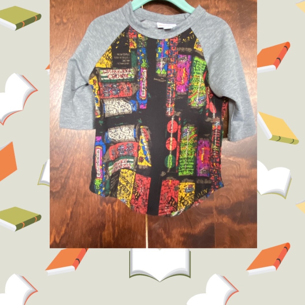 LuLaRoe Sloan book print, size 2t/3t